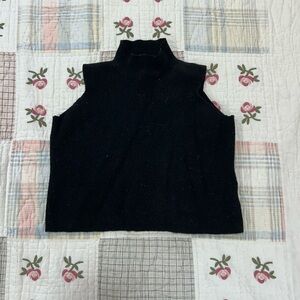 Valerie Stevens Black Wool Sweater Vest